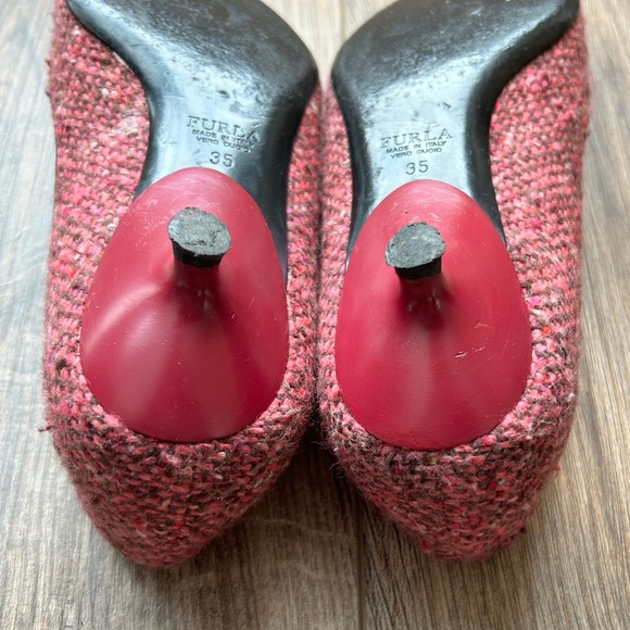 Furla Raspberry Tweed Kitten Heels | 35 - Picture 8 of 11